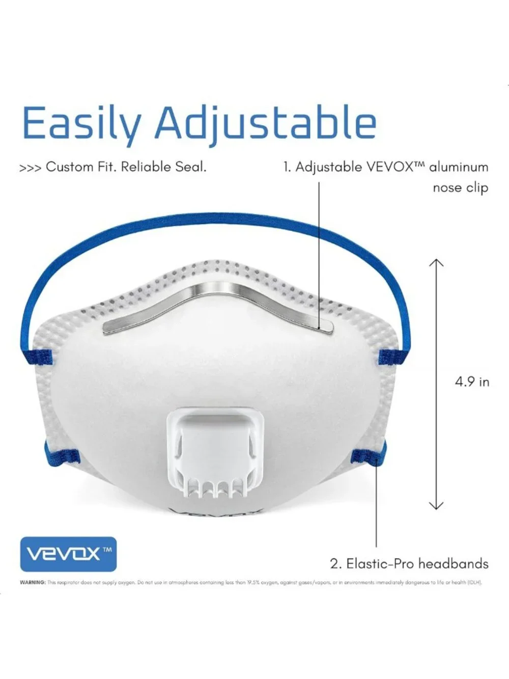 N95 Respirator Mask - NIOSH Approved, Valved, Comfort Seal - 10 or 20 Pack